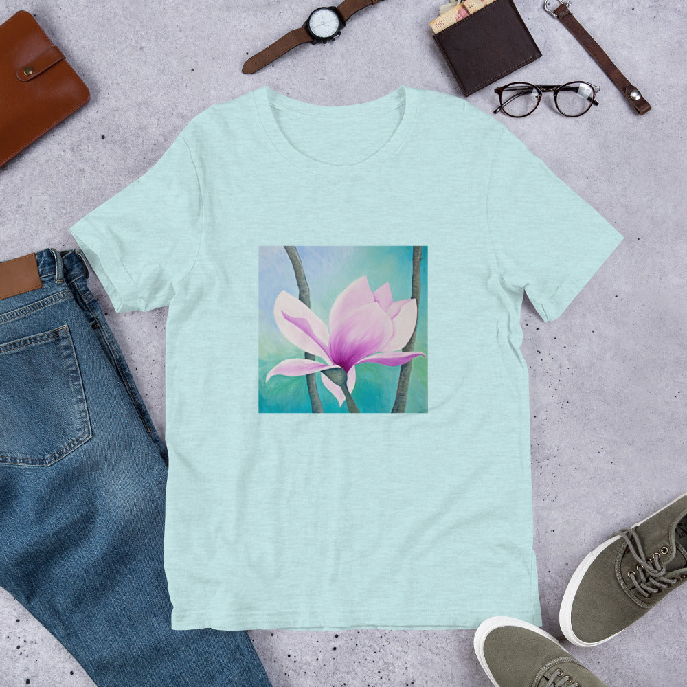 Pink Magnolia Short-Sleeve Unisex T-Shirt