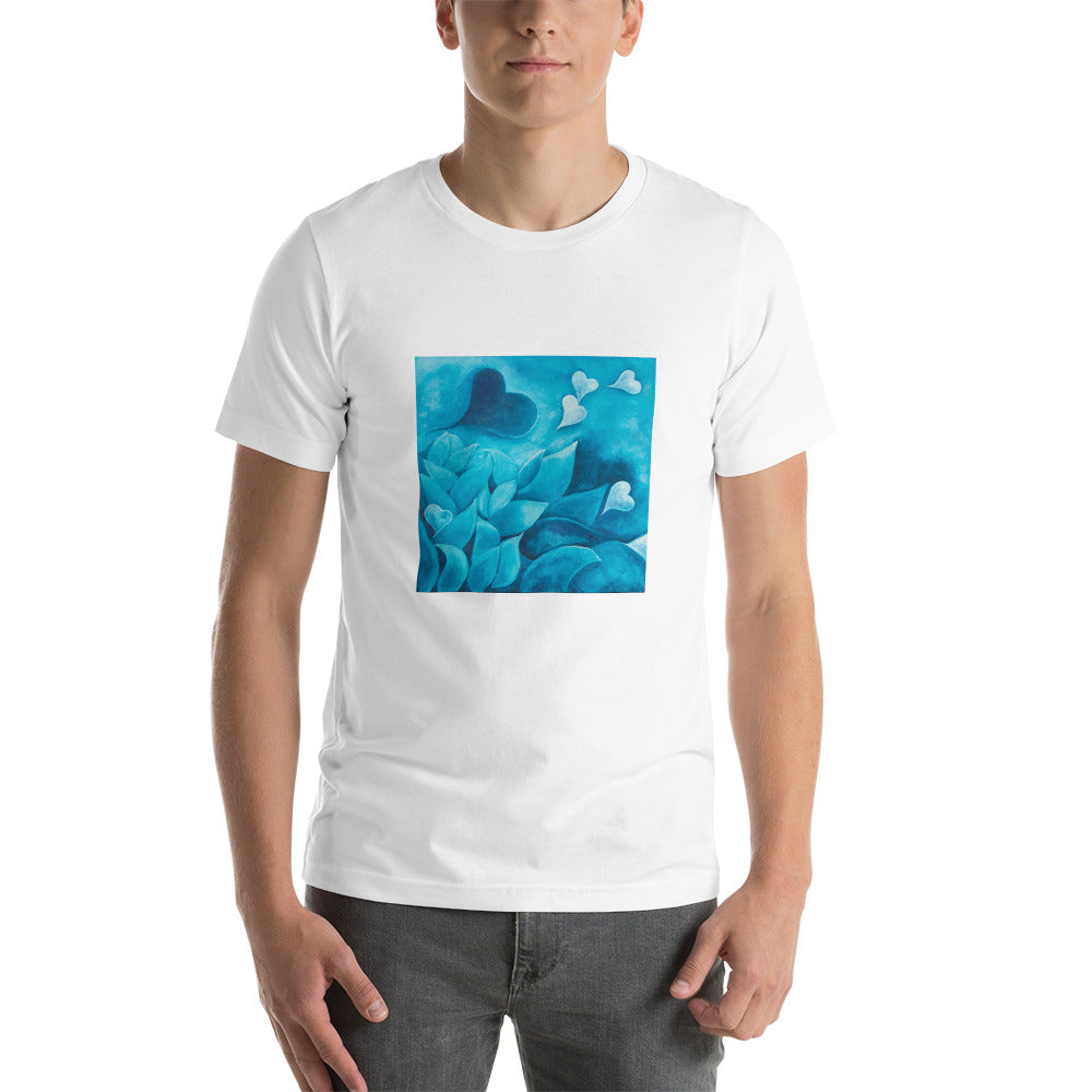 Blue Heart Short-Sleeve Unisex T-Shirt